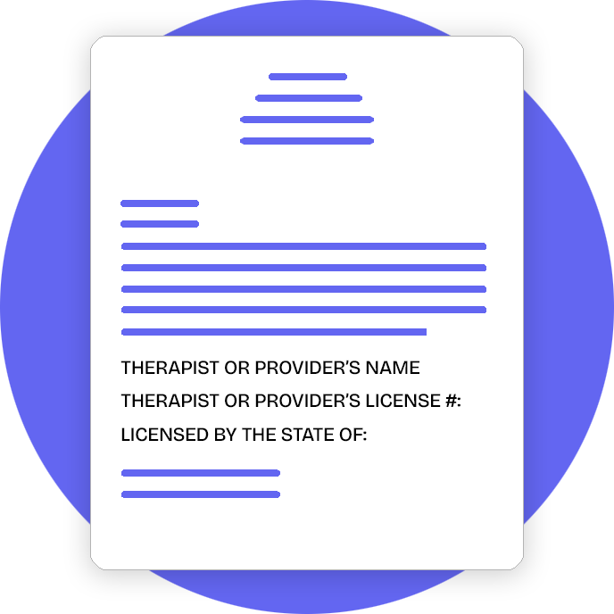 Sample ESA letter preview